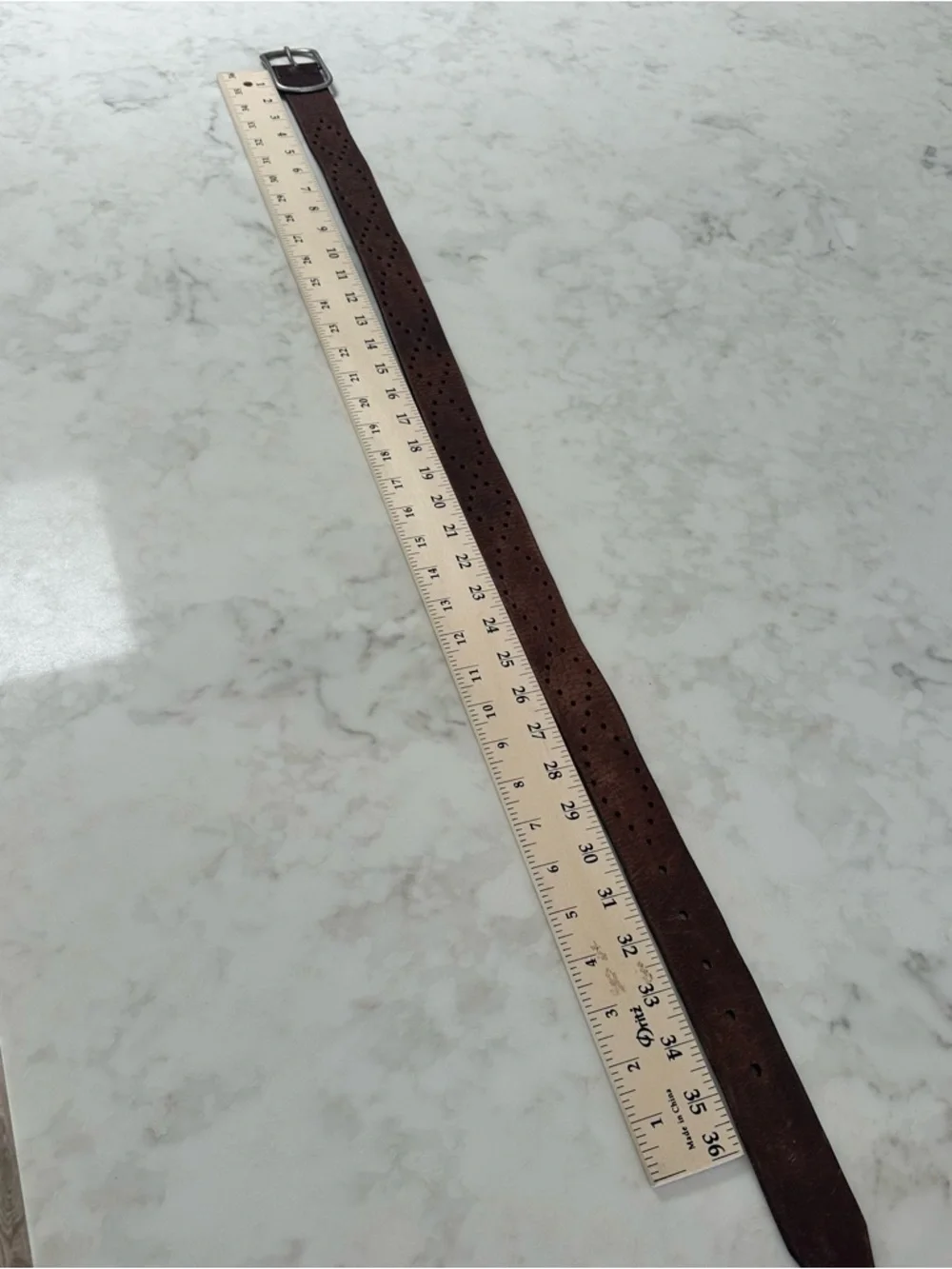 Women’s J. Crew Brown Leather Belt with Silver Buckle. Size Medium - Picture 11 of 11